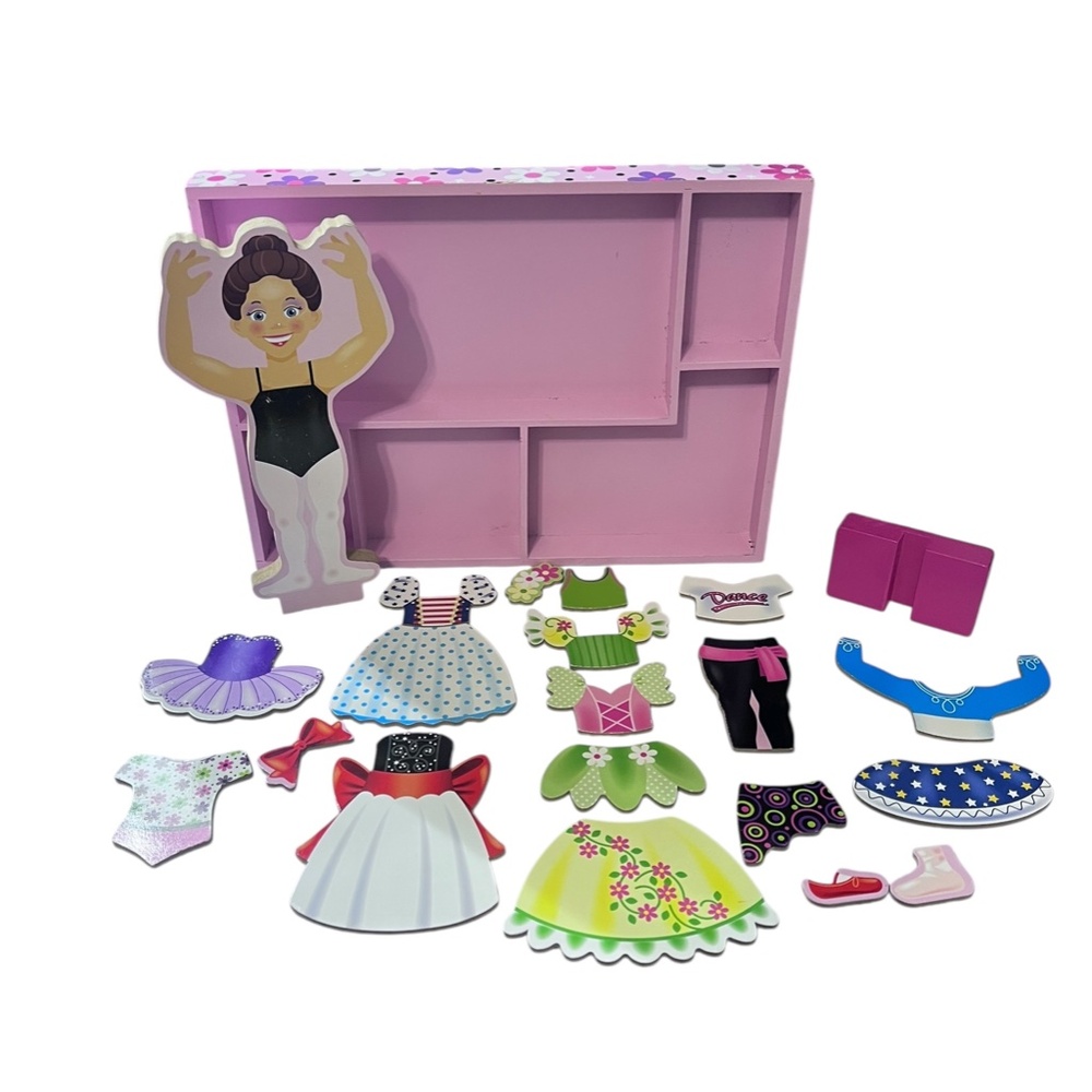 Melissa & Dog Nina Ballerina Wood Magnetic Dress Up 21 piece
